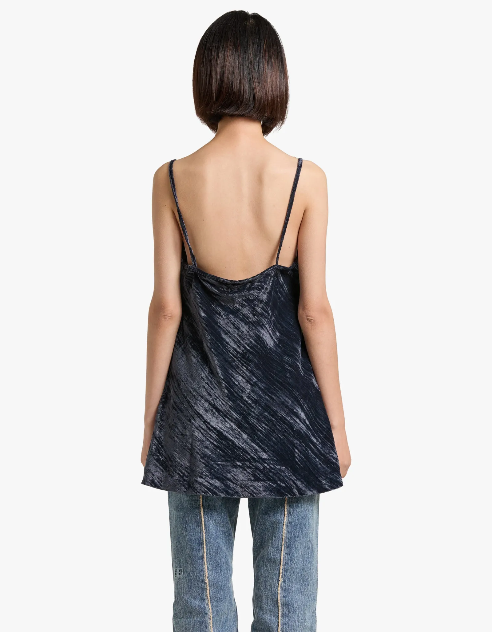 Holli Long Line Cowl Neck Cami - Dark Ash