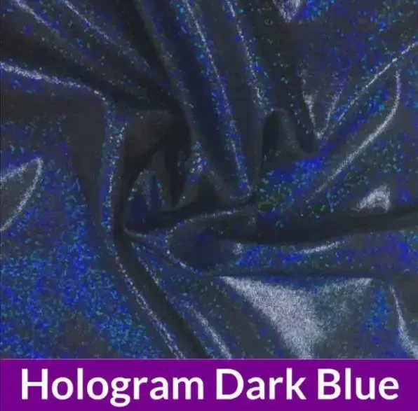 Hologram Dark Blue Fit Model Competition Suit