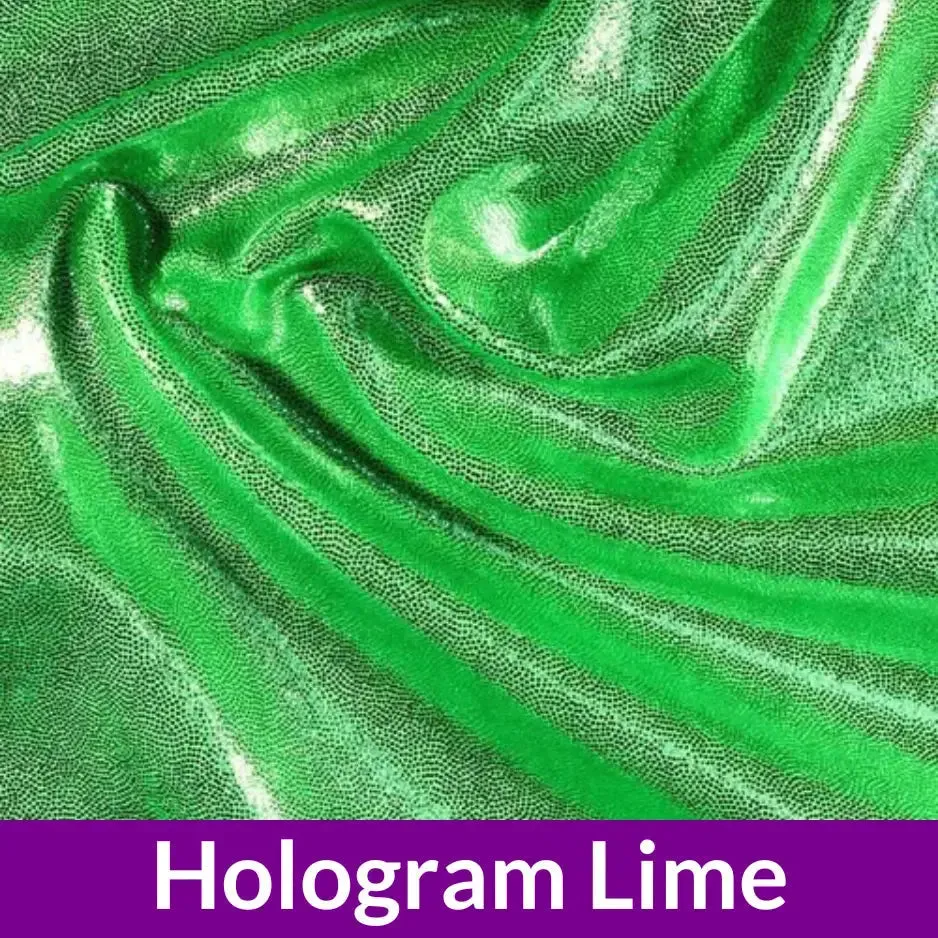Hologram Lime Fit Model Competition Suit