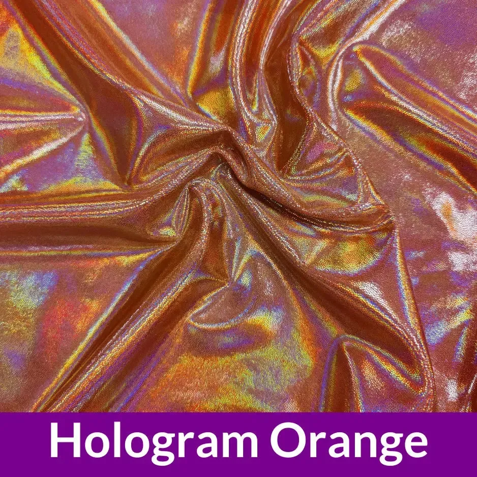 Hologram Orange Fit Model Competition Suit