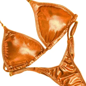 Hologram Orange Fit Model Competition Suit