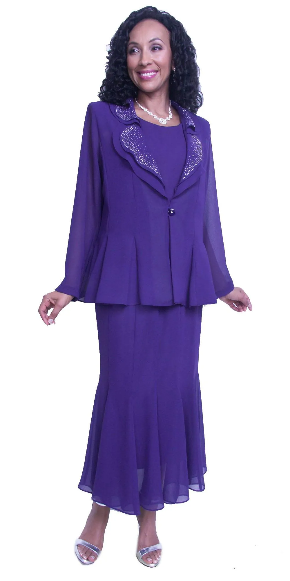 Hosanna 5513 Ankle Length Dress With Long Sleeve Jacket
