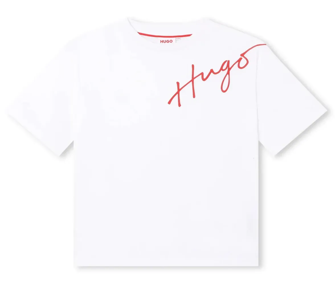 Hugo Boss Kids Short Sleeve Tee-Shirt White G25105-10P