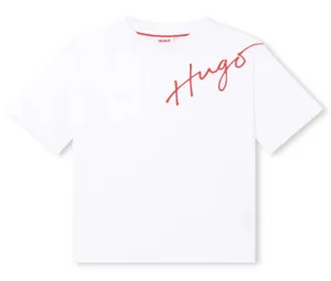 Hugo Boss Kids Short Sleeve Tee-Shirt White G25105-10P