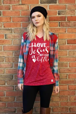 I Love Jesus But I Cuss A Little Shirt