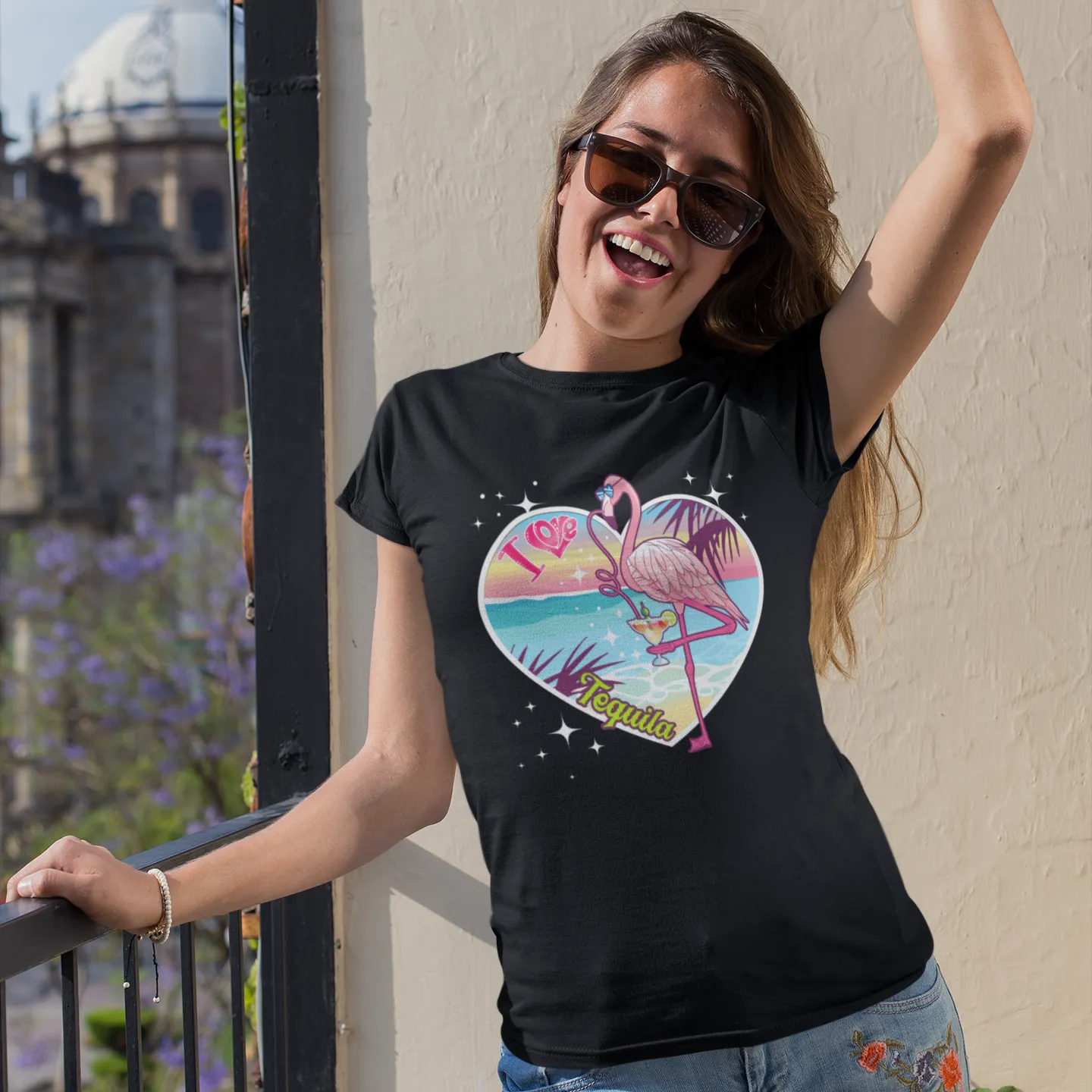 I Love Tequila "Flamingo Party" Unisex Tee
