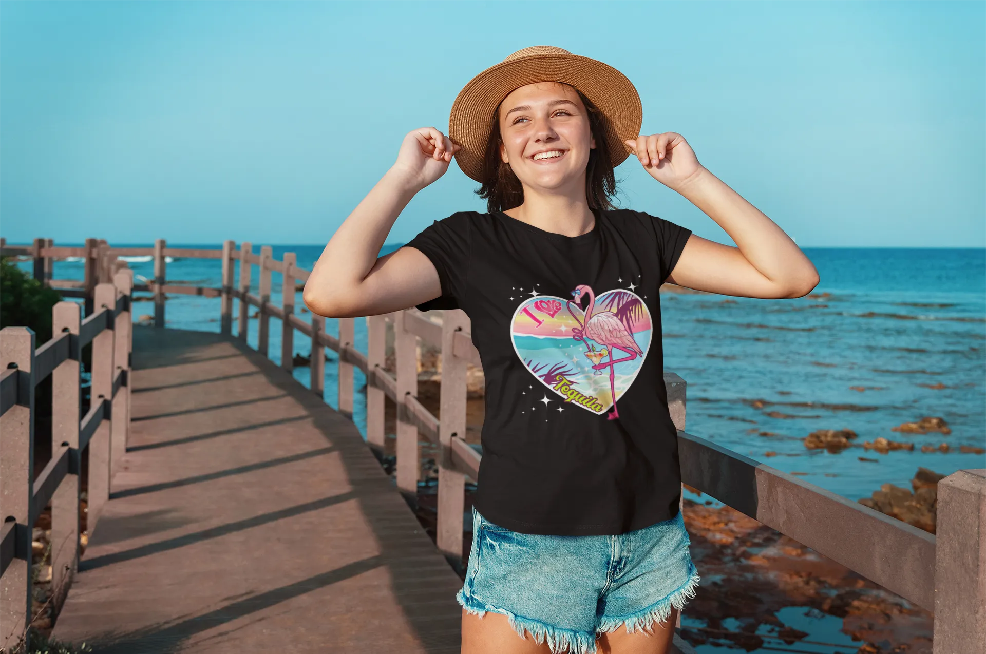 I Love Tequila "Flamingo Party" Unisex Tee
