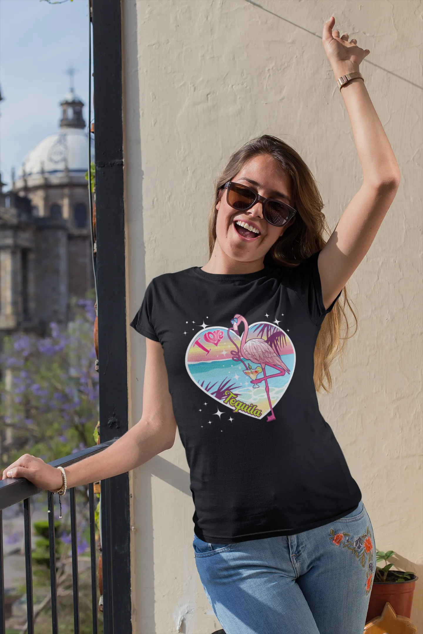 I Love Tequila "Flamingo Party" Unisex Tee