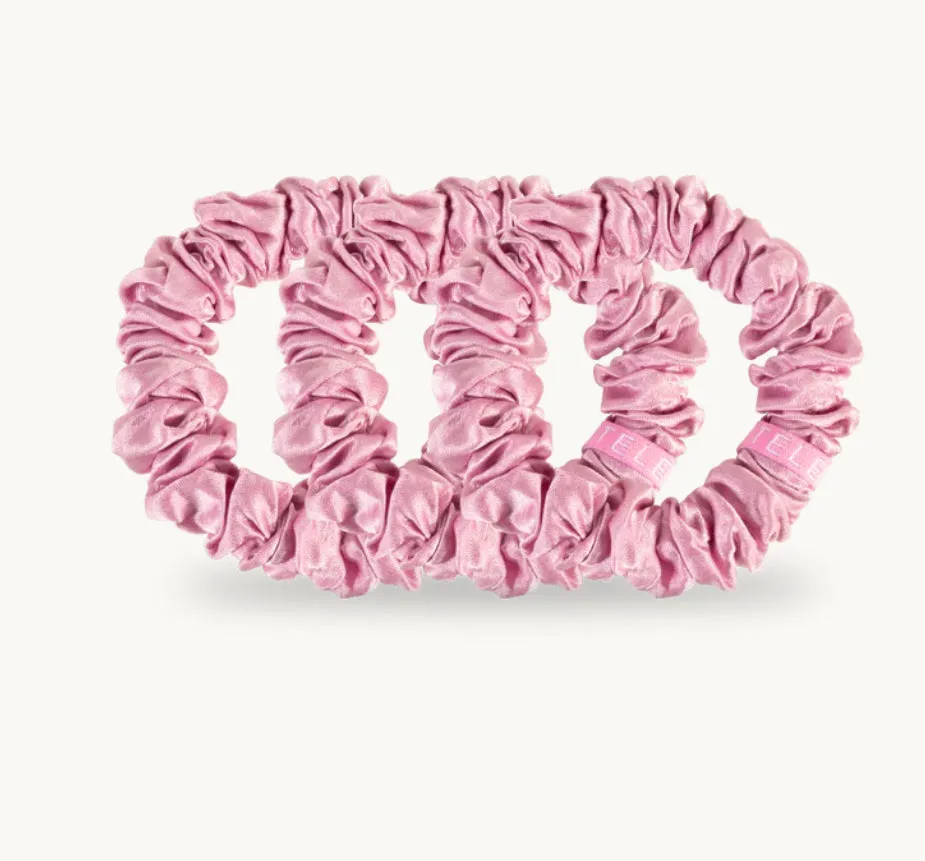 I Pink I Love You- Teletie Satin Scrunchies Small