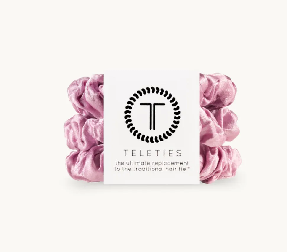 I Pink I Love You- Teletie Satin Scrunchies Small