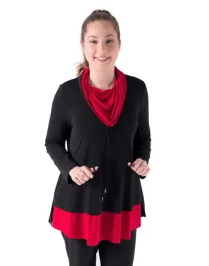 IC Collection Knit Cowl Neck Tunic-IC-3346T
