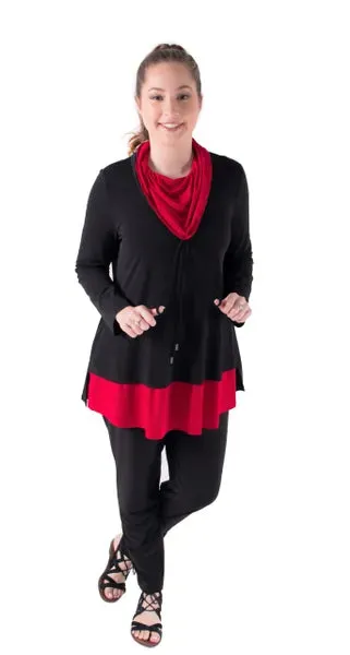 IC Collection Knit Cowl Neck Tunic-IC-3346T