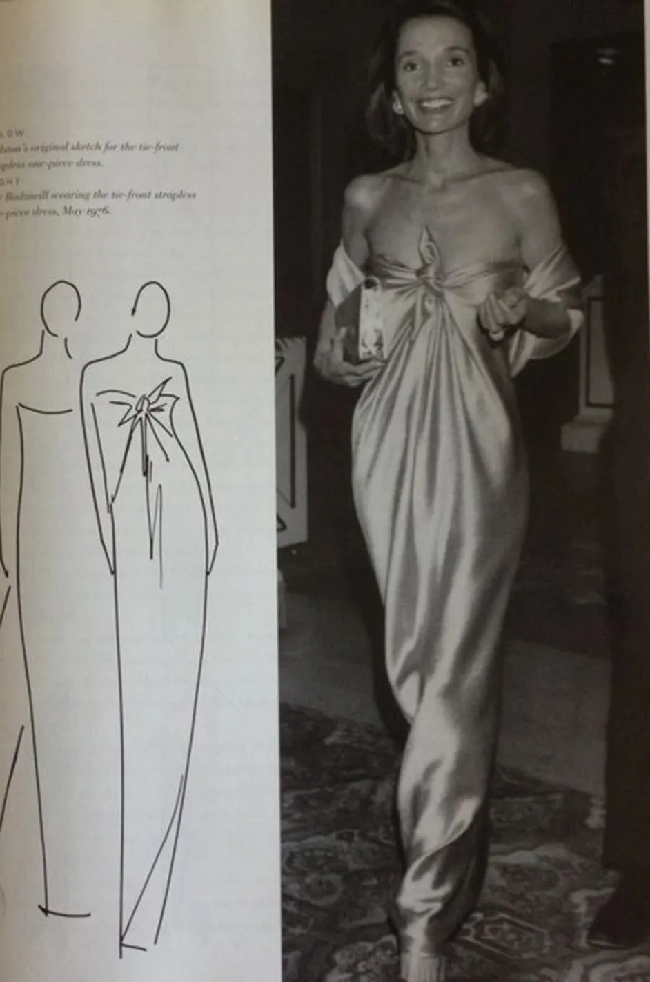 Iconic c1976 Halston Strapless Tie Front Sarong Red Jersey Dress