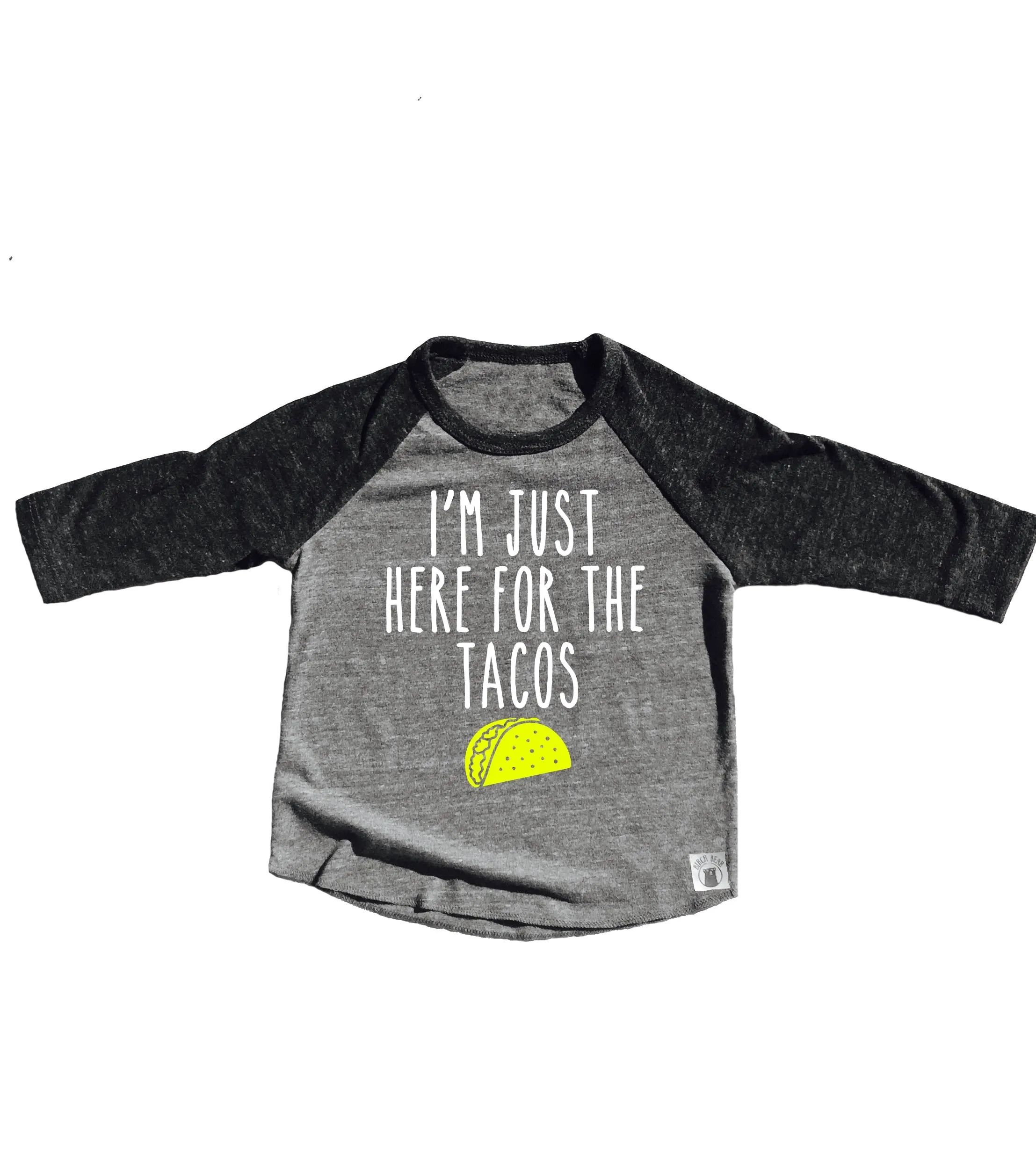 Im Just Here For The Tacos Shirt - Childrens Raglan