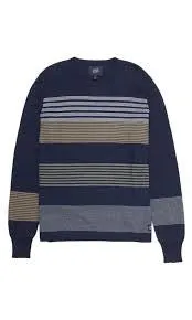 Indigo Stripe Crew