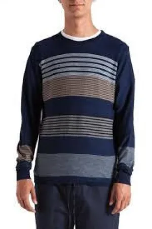 Indigo Stripe Crew