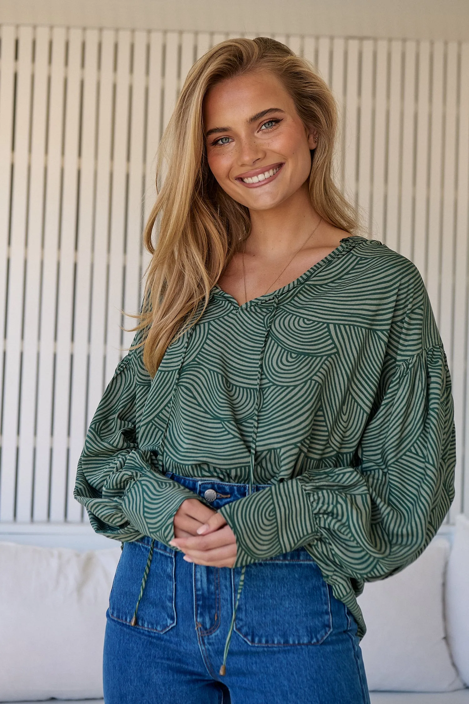 Ishana Print Marfa Top