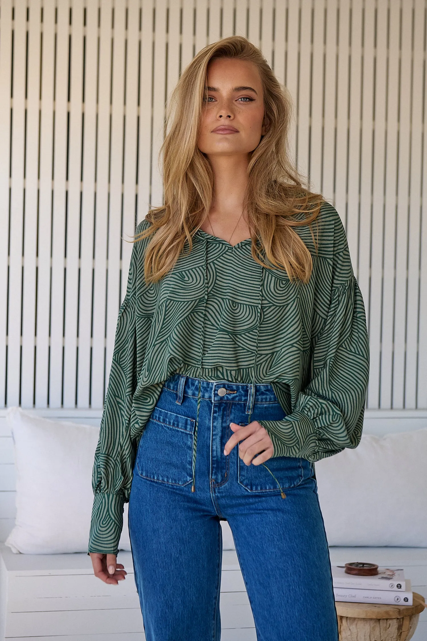 Ishana Print Marfa Top