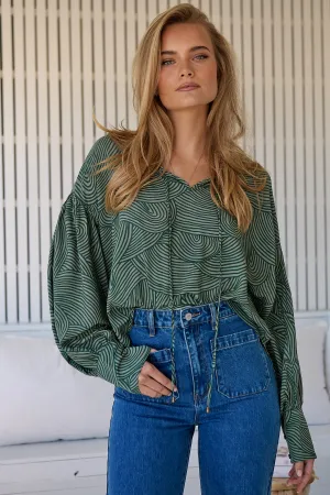 Ishana Print Marfa Top