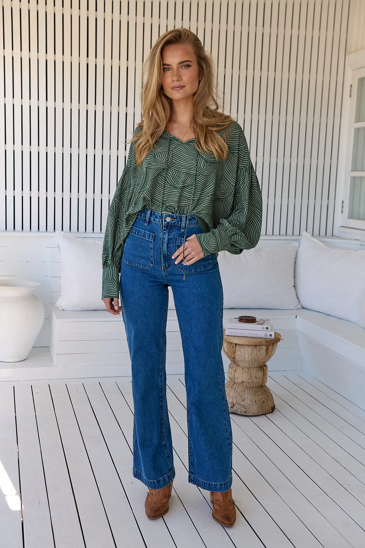 Ishana Print Marfa Top