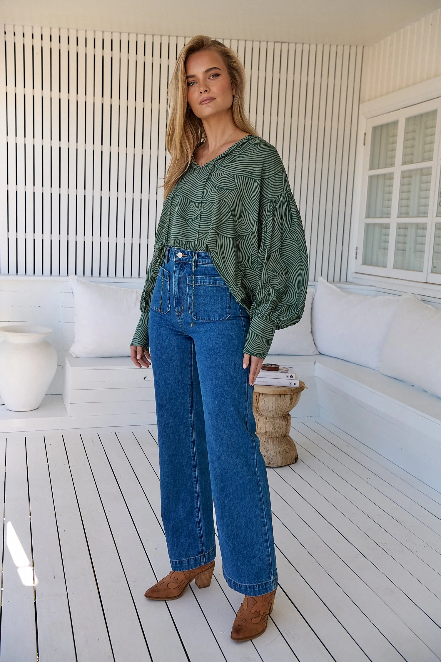 Ishana Print Marfa Top
