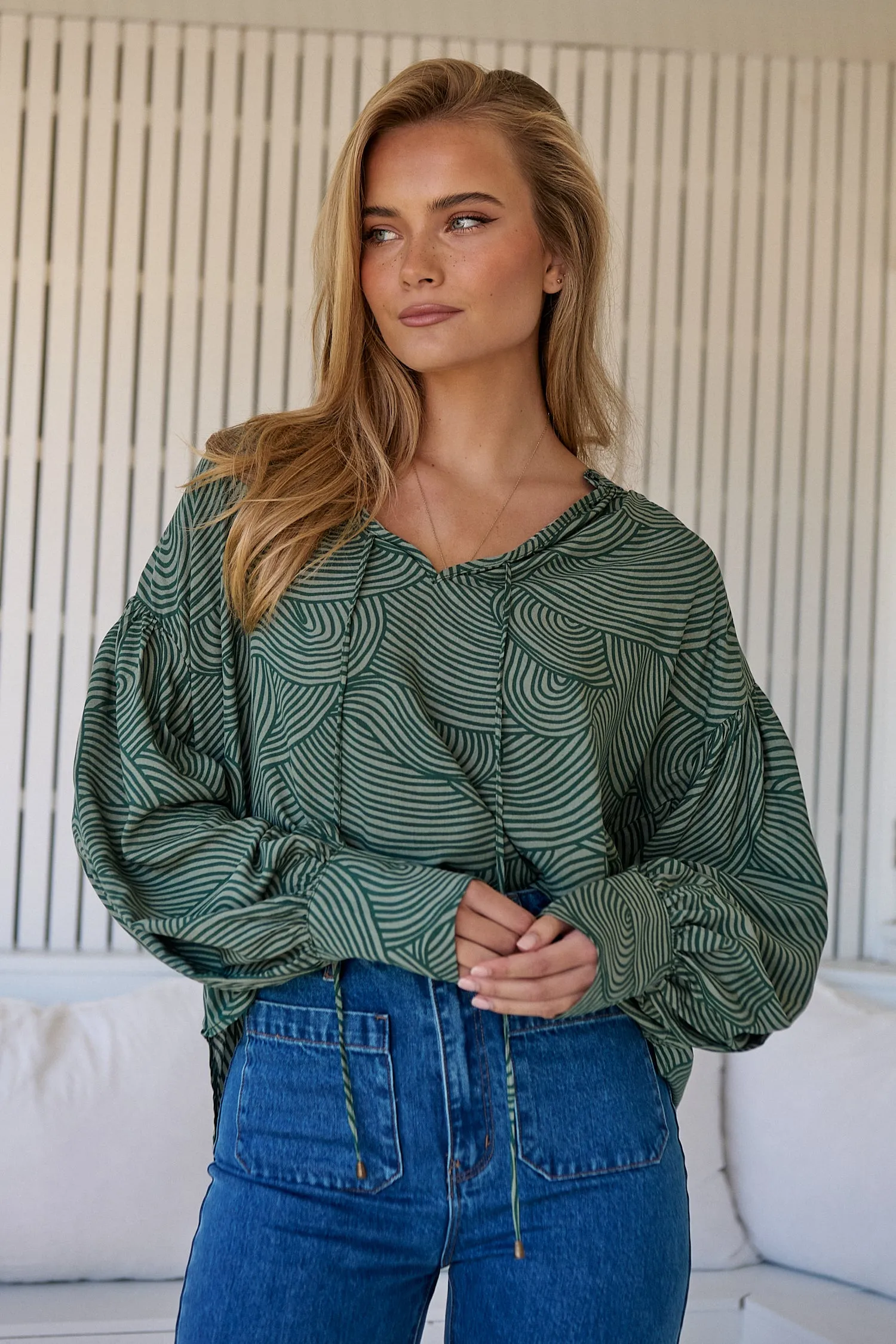 Ishana Print Marfa Top