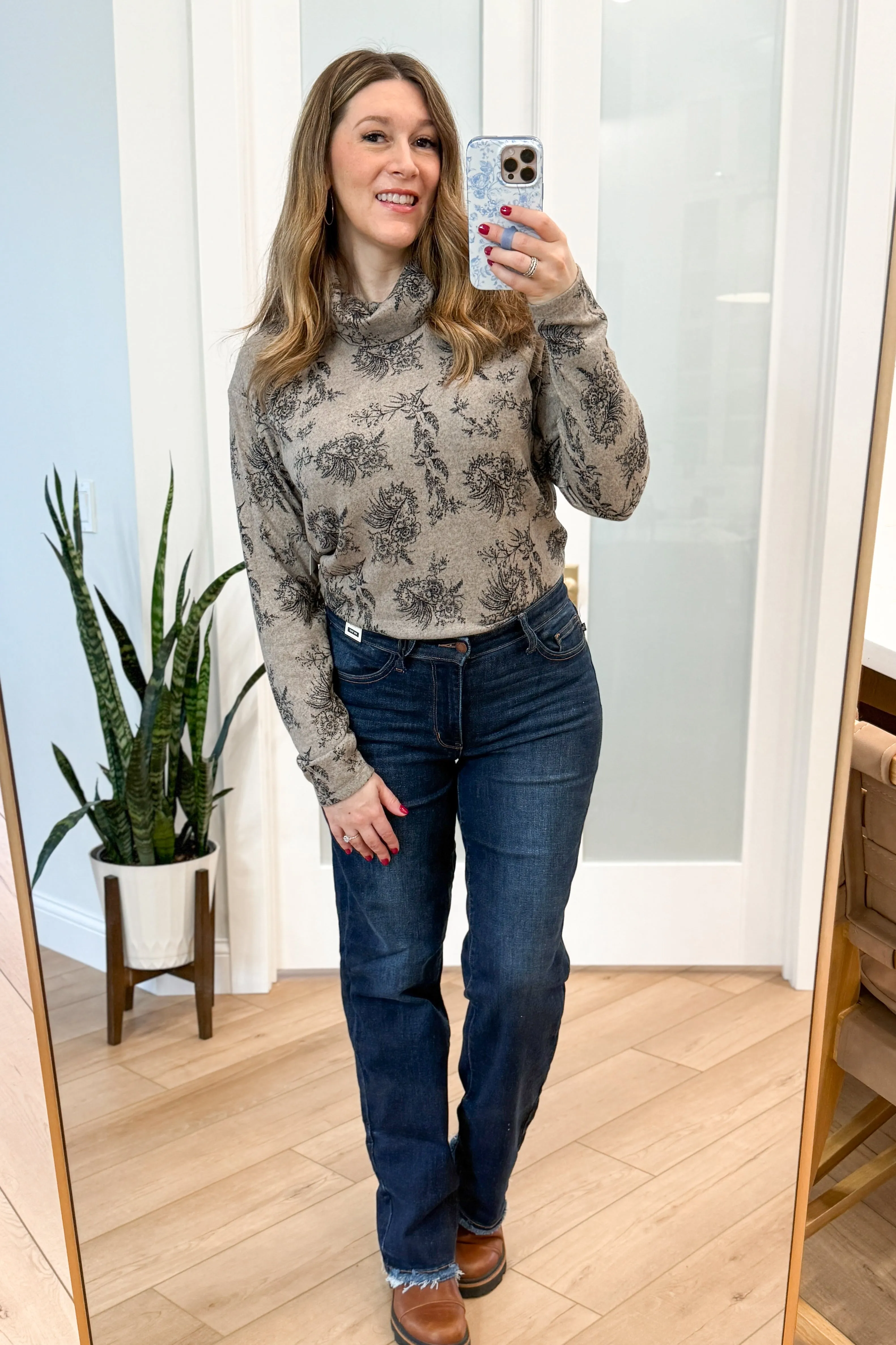 Isla Cowl Neck Button Back Detail Top