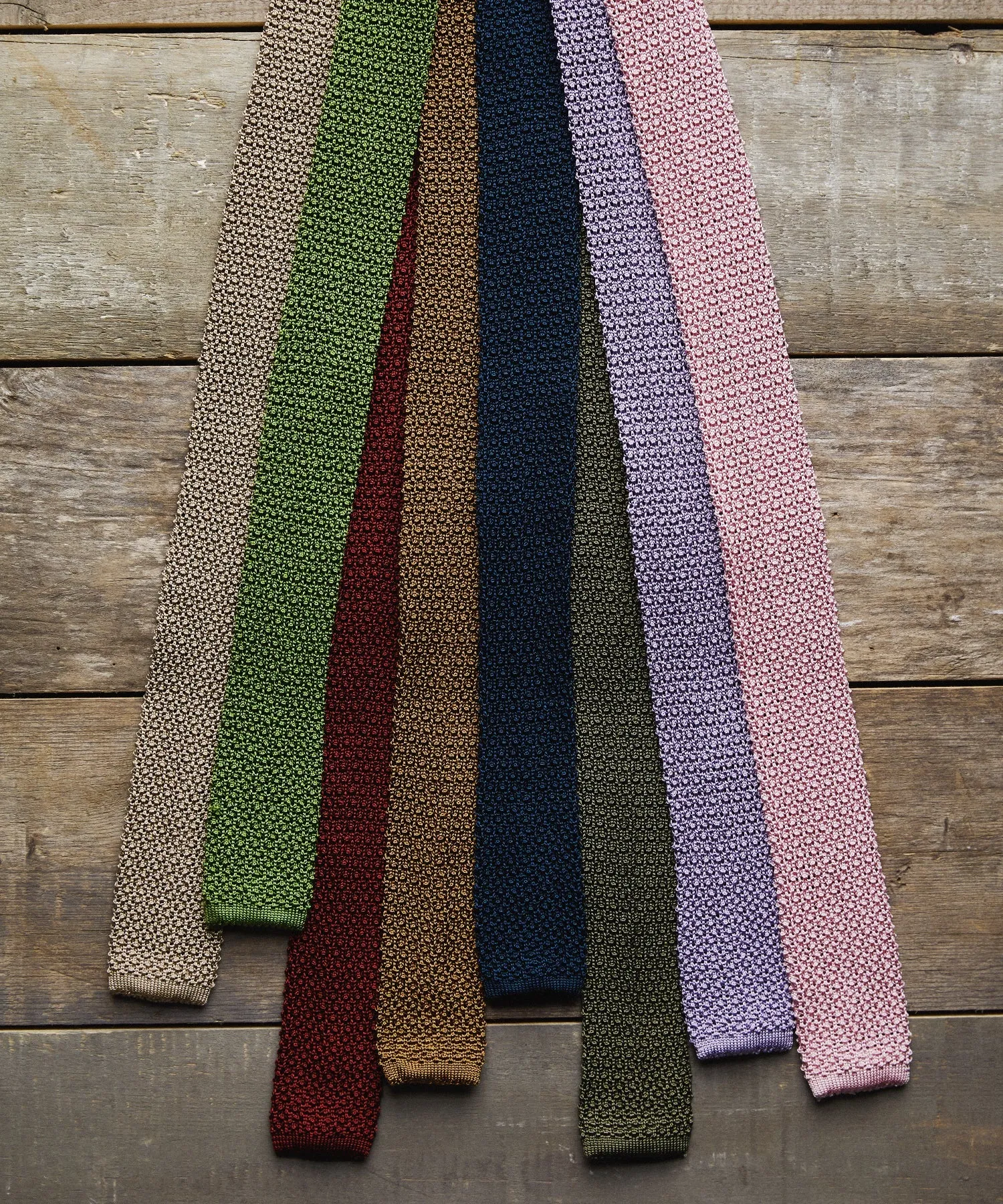 Italian Silk Knit Tie in Green