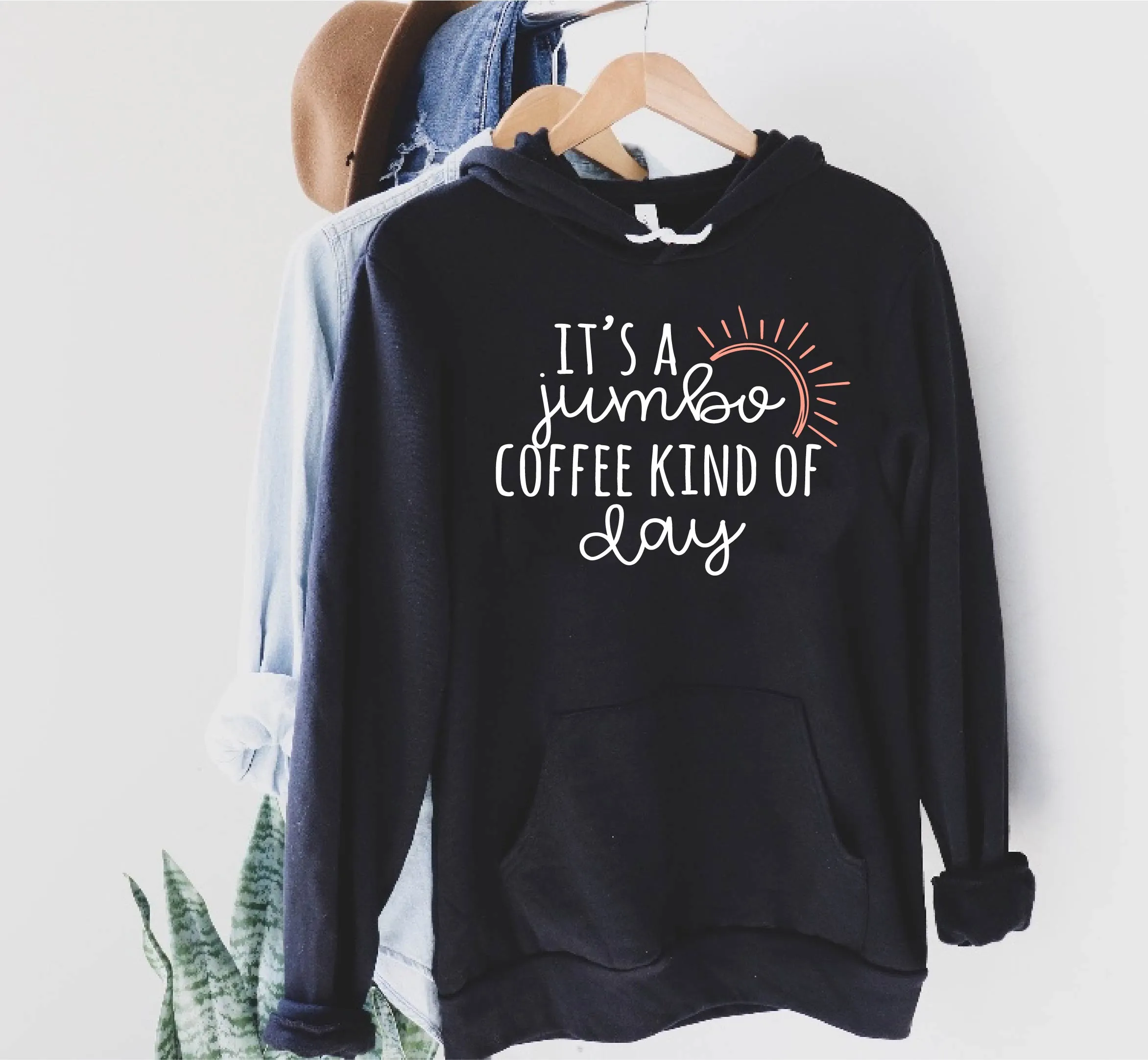 Its A Jumbo Coffee Kind Of Day Hoodie | Soft Unisex Fleece Hoodie