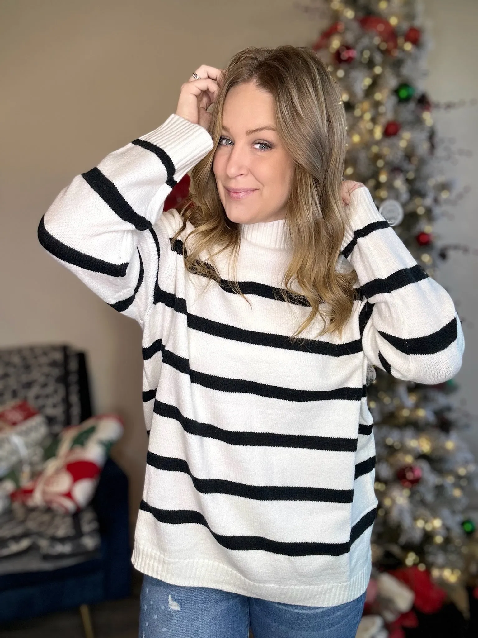 Ivory Stripped Sweater