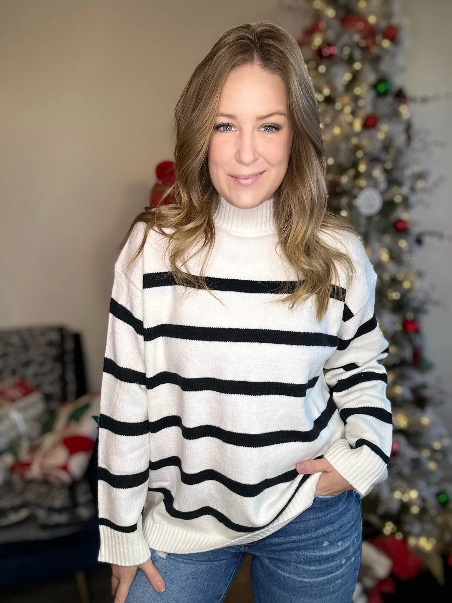 Ivory Stripped Sweater