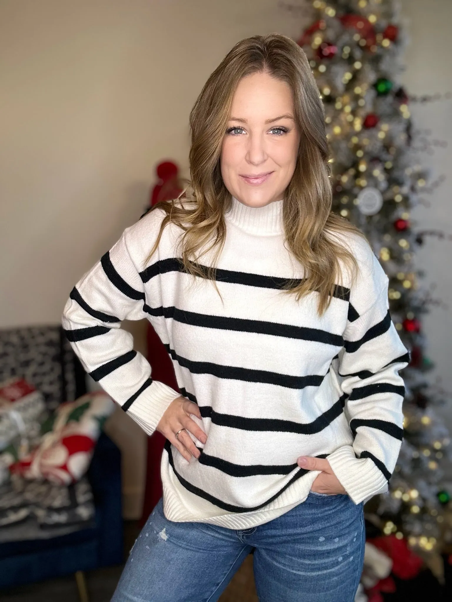 Ivory Stripped Sweater