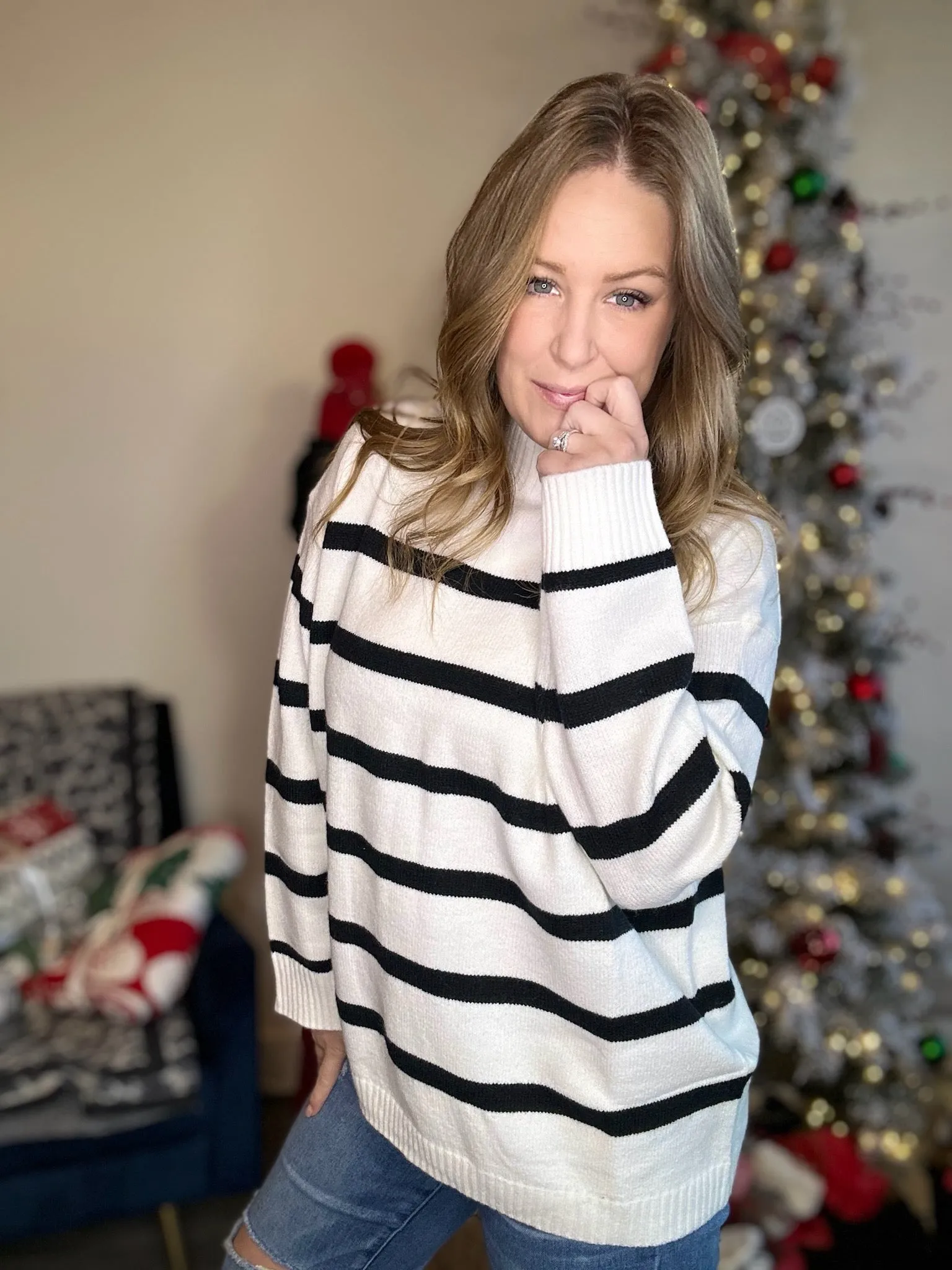 Ivory Stripped Sweater
