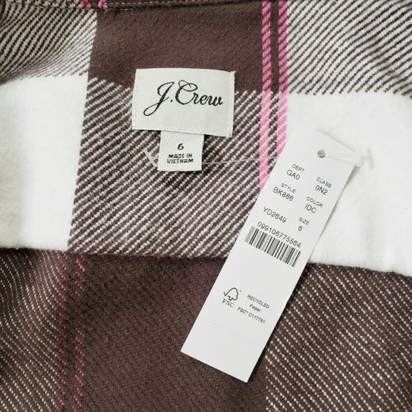 J. Crew Buffalo Check Plaid Shacket