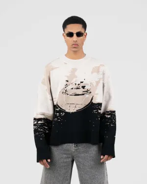 Jaquard Knit Brown Boat