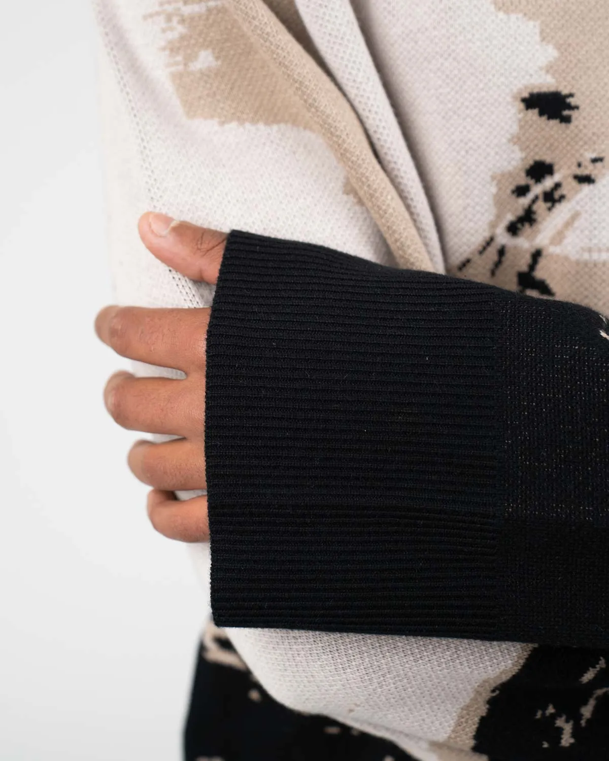 Jaquard Knit Brown Boat