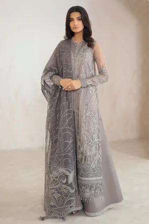 Jazmin Embroidered Chiffon 2022 | FUSION OF DELUXE | CRYSTAL GREY