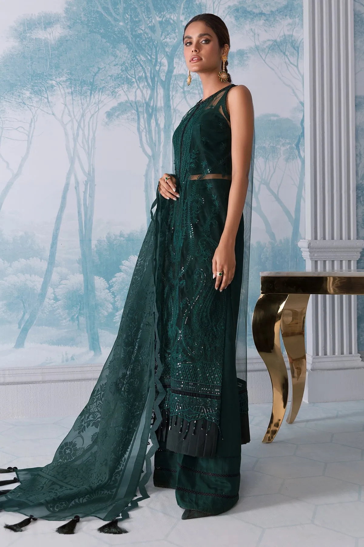 Jazmin Embroidered Chiffon 2022 | IRÍS LUXURY EDITION | GREEN SPARK