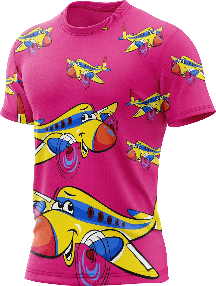 Jet Plane Rash Shirt Short Sleeve
