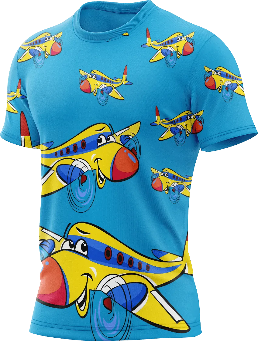 Jet Plane Rash Shirt Short Sleeve