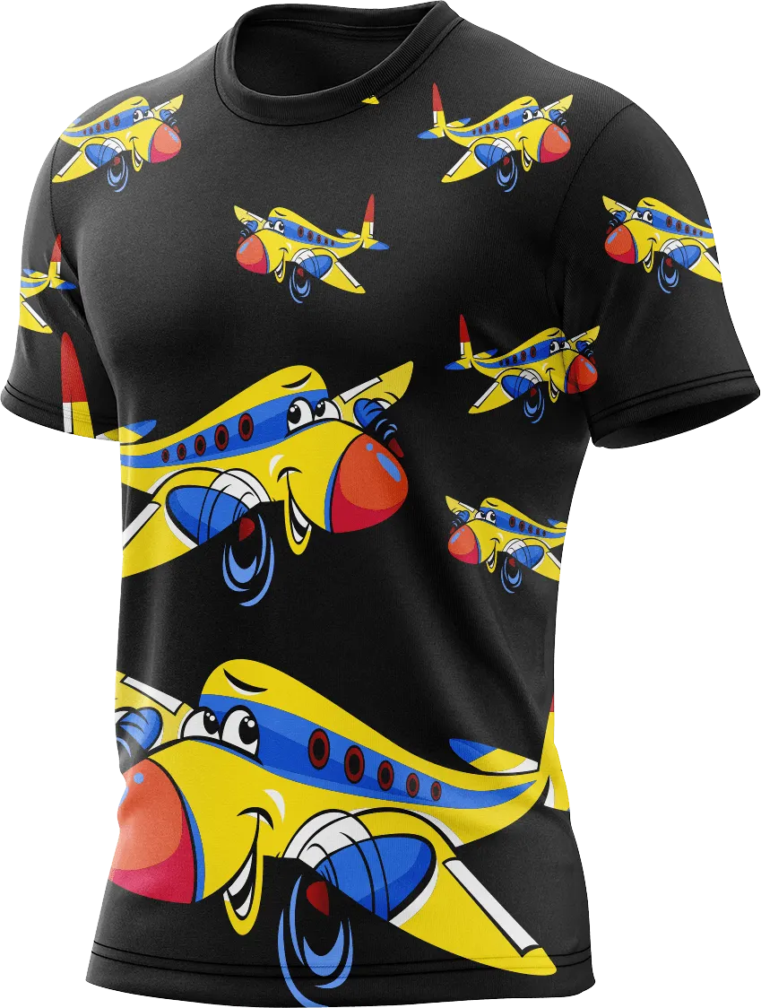 Jet Plane Rash Shirt Short Sleeve