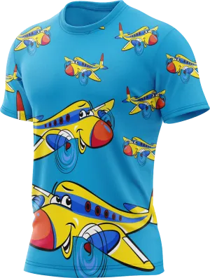 Jet Plane Rash Shirt Short Sleeve