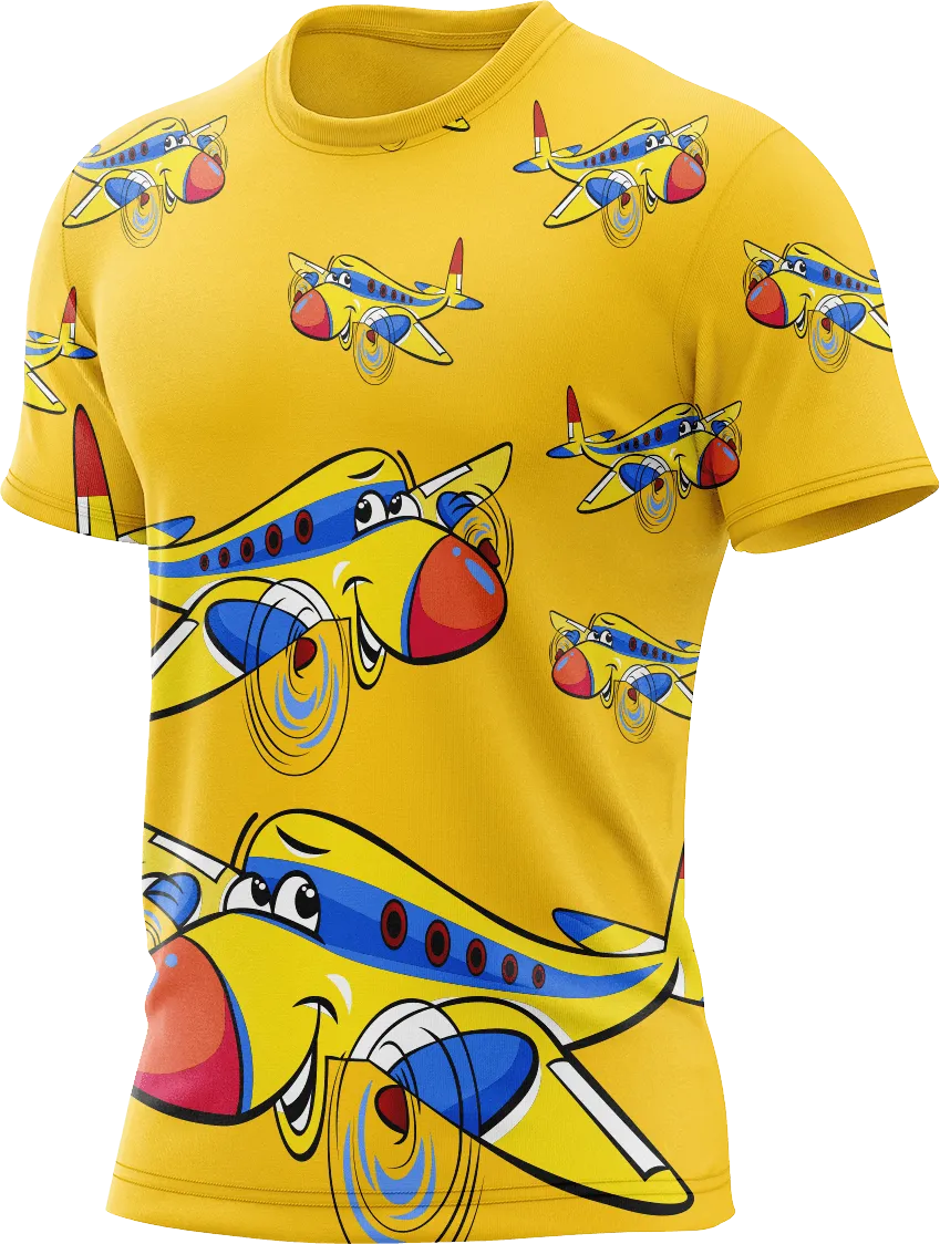 Jet Plane Rash Shirt Short Sleeve