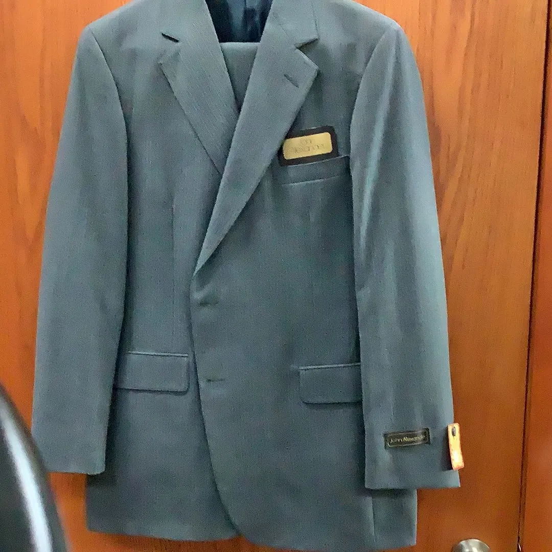 John Alexander Grey Stripe Reg Fit Suit