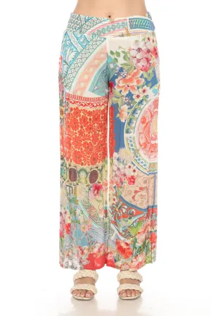 Johnny Was Boho Floral Linen Easy Pants Boho Chic CSW2421-A