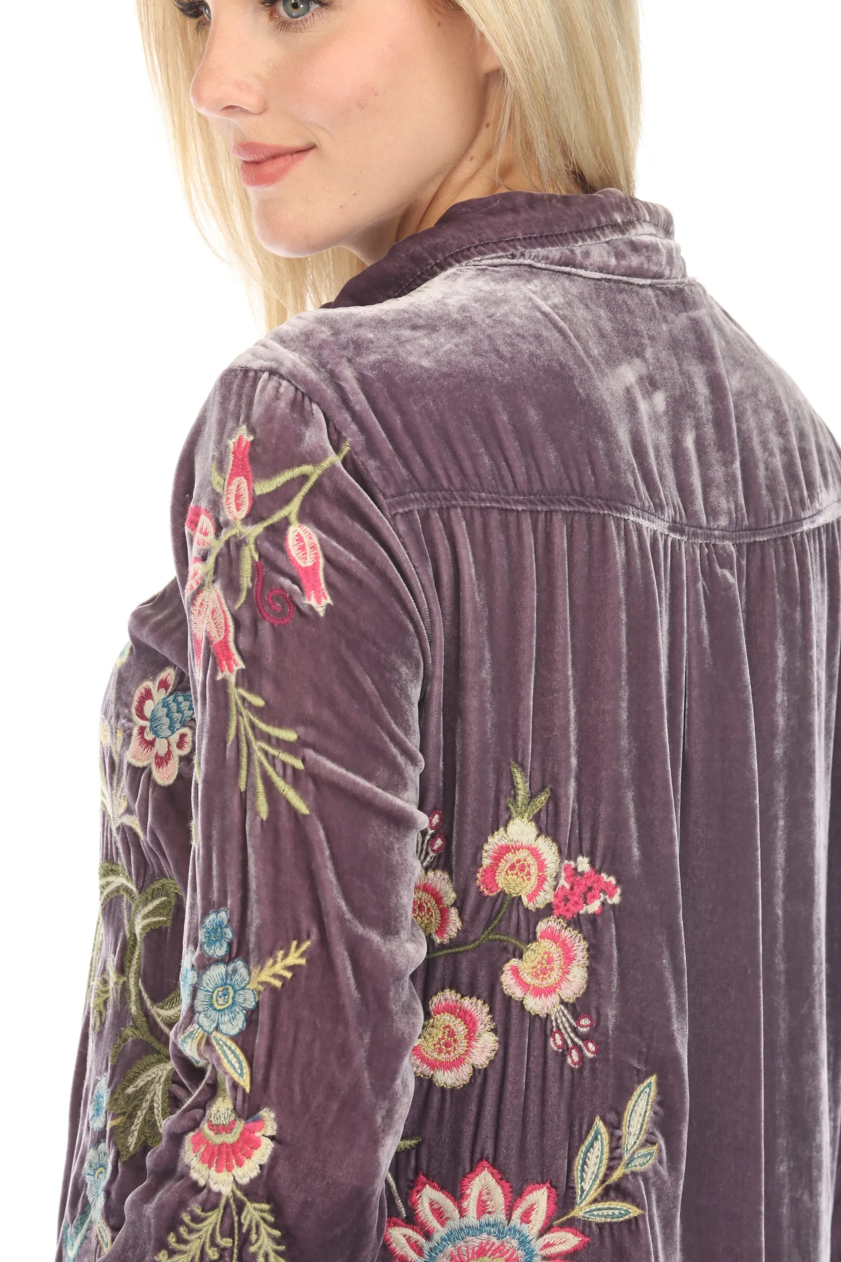 Johnny Was JWLA Julianna Velvet Oversized Shirt J16024
