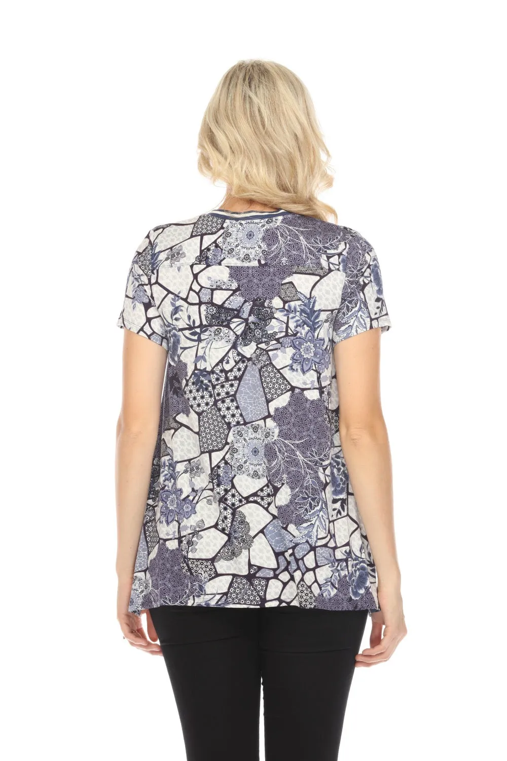 Johnny Was The Janie Moonlight Glass Favorite Drape Tunic Tee Boho Chic T22524