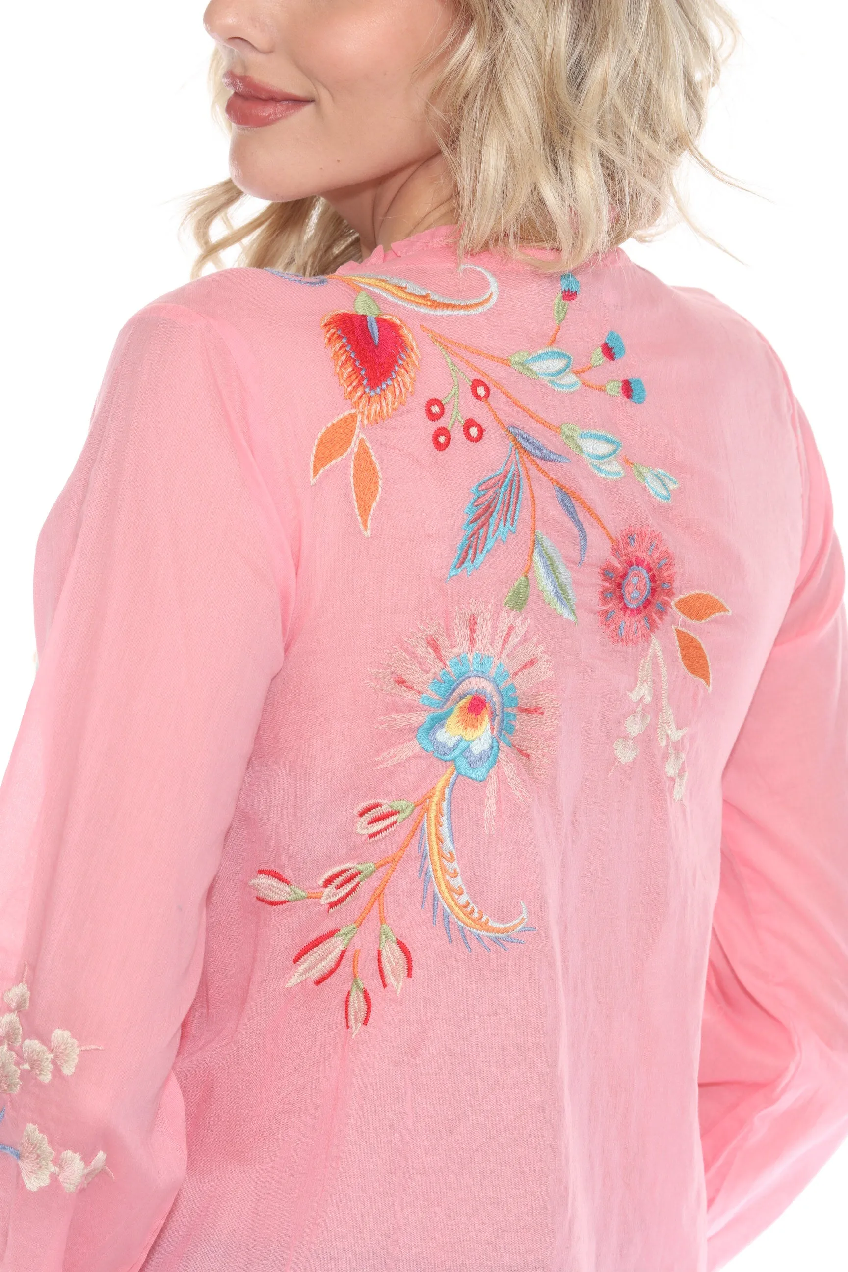 Johnny Was Workshop Joele Ruffle Field Blouse W18824 *
