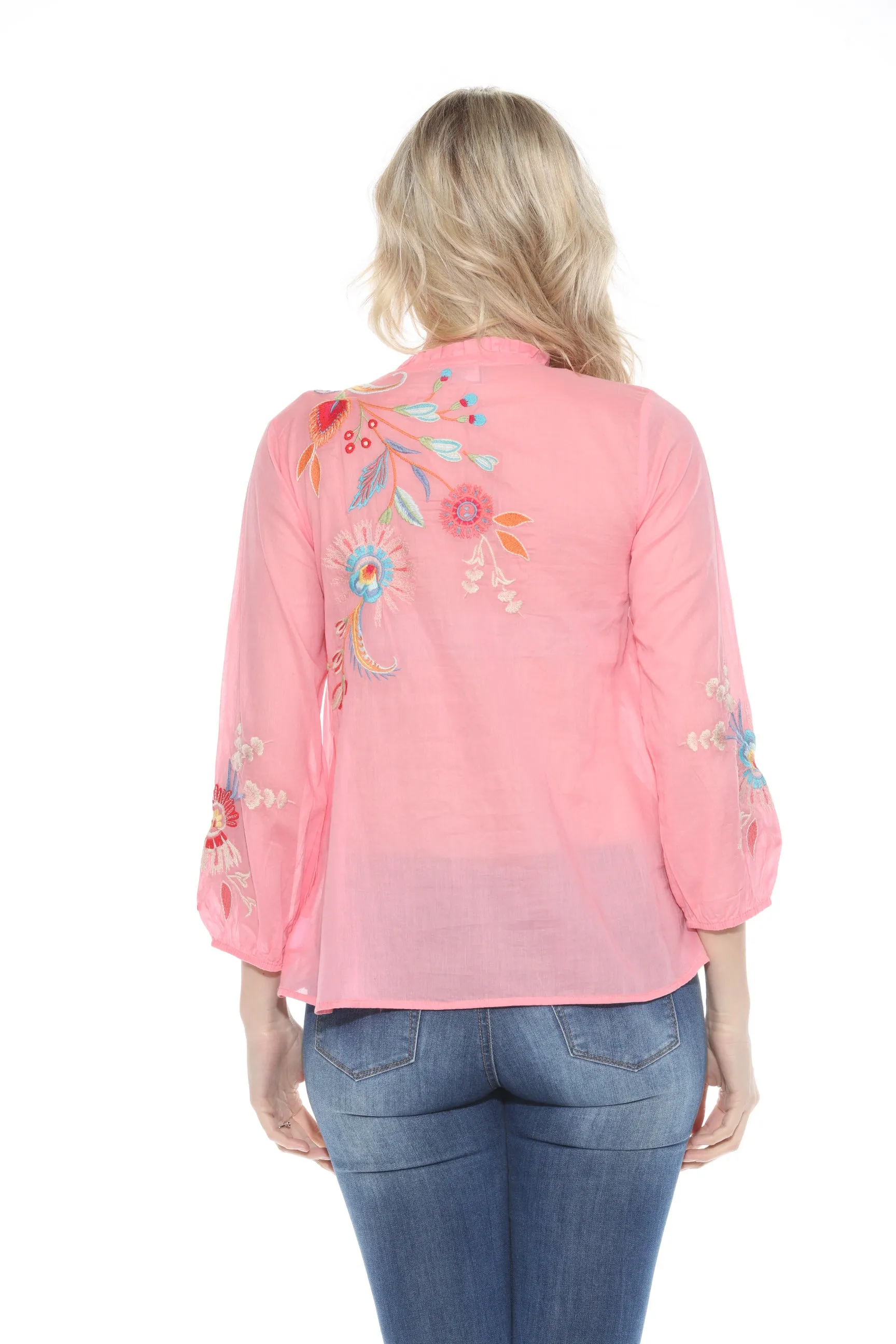 Johnny Was Workshop Joele Ruffle Field Blouse W18824 *