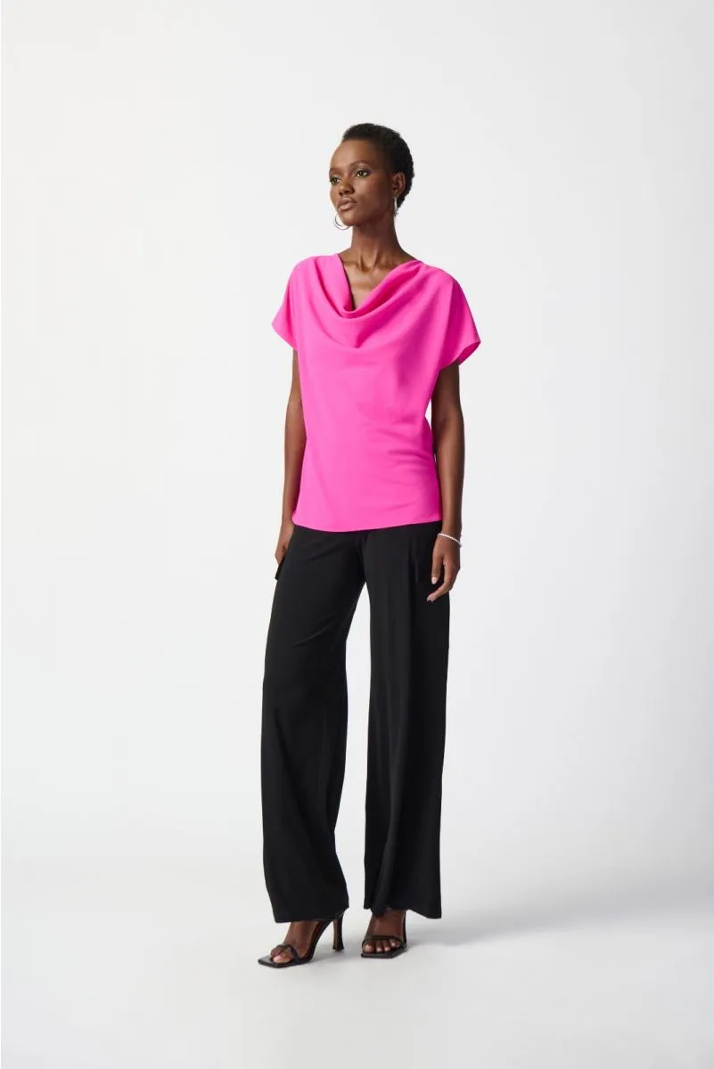 Joseph Ribkoff Cowl Neck Short Dolman Sleeve Lightweight Top 241099